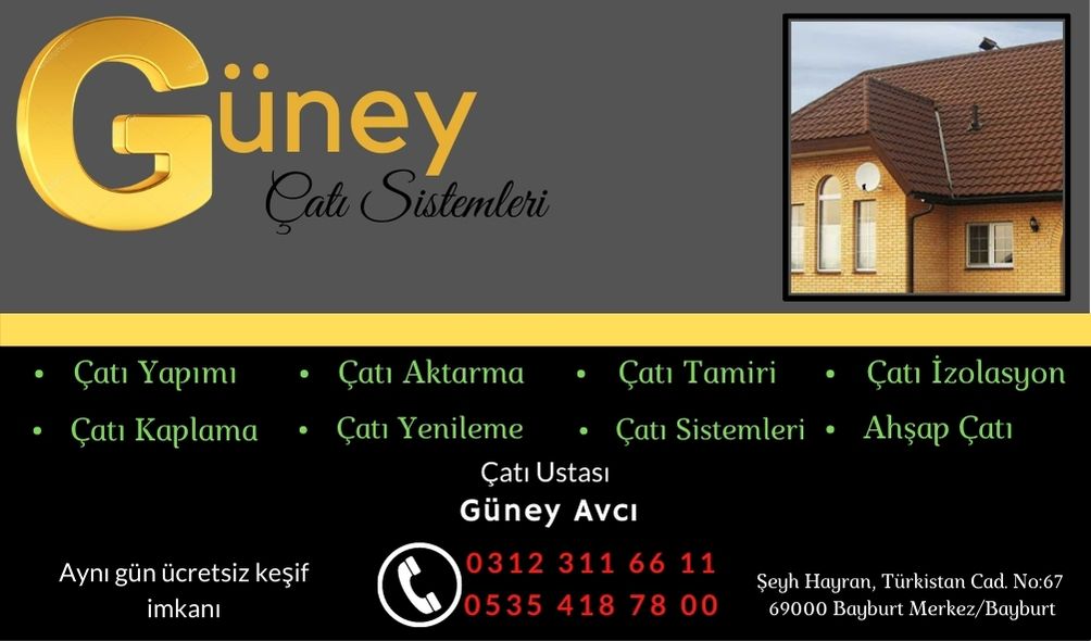 Bayburt Çatı Firmaları 