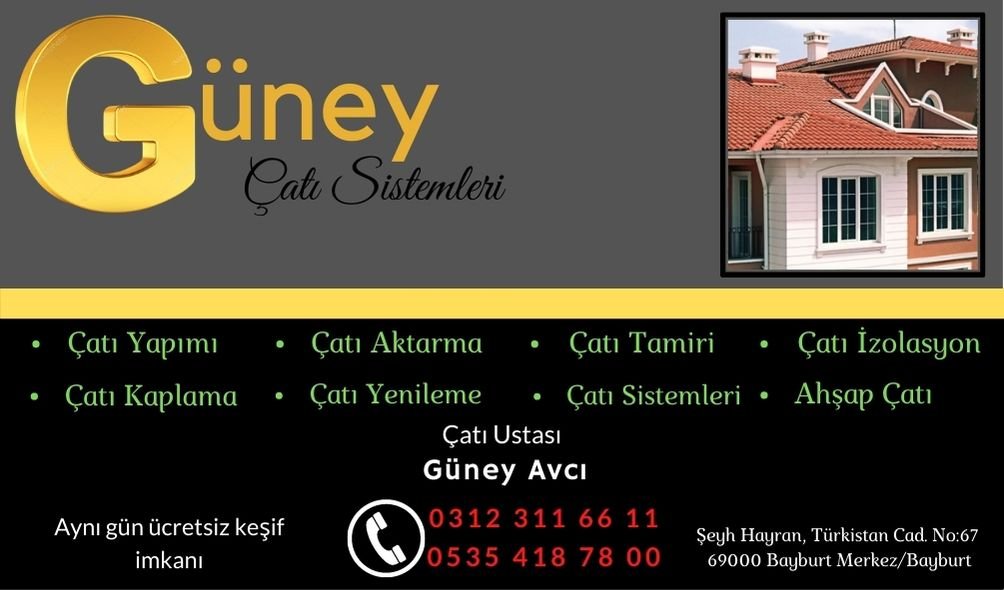 Bayburt Çatı Tamiri